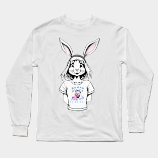 Girl Bunny Shirt Long Sleeve T-Shirt